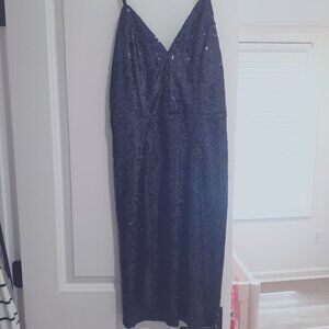 Women's Navy Sequin Dress